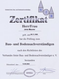 VfB Zertifikat Bau- und Bodensachverständiger