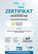 DIN ISO 9001 TÜV Urkunde