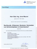 TÜV-Zertifikat Sachkunde Schimmelpilze